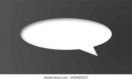 speech bubble shape with white background. space for text. abstract blank area for rill text of font. isolate background.