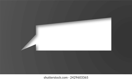 speech bubble shape with white background. space for text. abstract blank area for rill text of font. isolate background.
