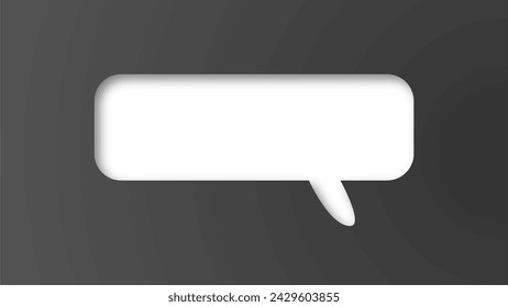speech bubble shape with white background. space for text. abstract blank area for rill text of font. isolate background.
