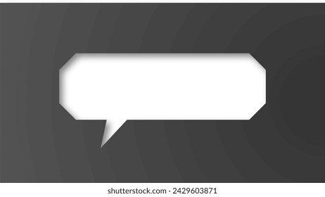 speech bubble shape with white background. space for text. abstract blank area for rill text of font. isolate background.
