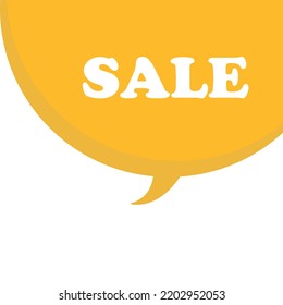 Banner con forma de burbuja de voz, etiqueta de precio, pegatina, insignias, texto de venta