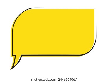 Speech bubble shaped banners, price tags, stickers, badges. Speech bubble for any text Vector illustration.