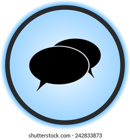 Speech bubble sign icon, vector illustration. Flat design style