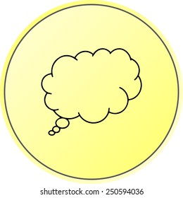 Speech bubble sign icon, vector illustration. Flat design style