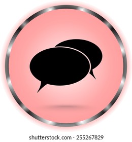 Speech bubble sign icon, vector illustration. Flat design style