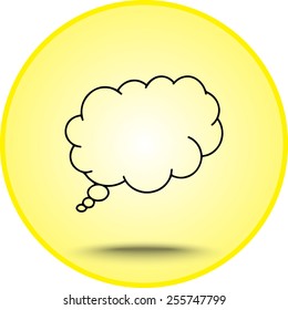 Speech bubble sign icon, vector illustration. Flat design style