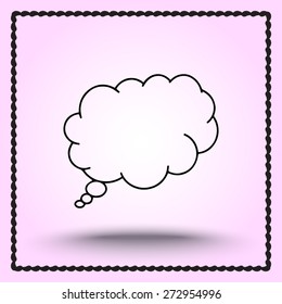 Speech bubble sign icon, vector illustration. Flat design style