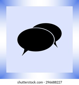 Speech bubble sign icon, vector illustration. Flat design style