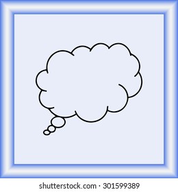 Speech bubble sign icon, vector illustration. Flat design style