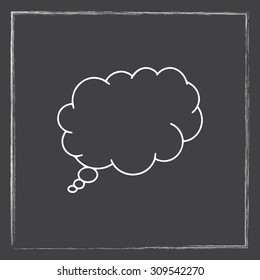 Speech bubble sign icon, vector illustration. Flat design style