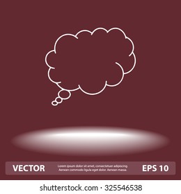 Speech bubble sign icon, vector illustration. Flat design style