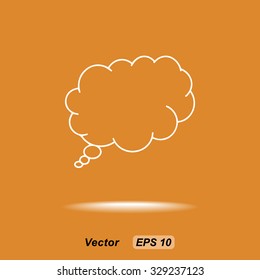 Speech bubble sign icon, vector illustration. Flat design style