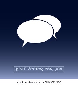 Speech bubble sign icon, vector illustration. Flat design style
