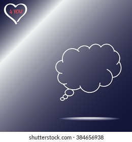 Speech bubble sign icon, vector illustration. Flat design style