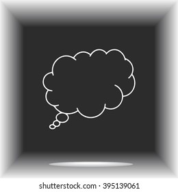 Speech bubble sign icon, vector illustration. Flat design style