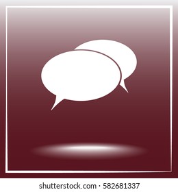 Speech bubble sign icon, vector illustration. Flat design style