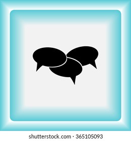 Speech bubble sign icons, vector illustration. Flat design style 