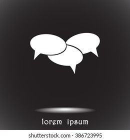Speech bubble sign icons, vector illustration. Flat design style 