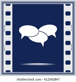 Speech bubble sign icons, vector illustration. Flat design style 