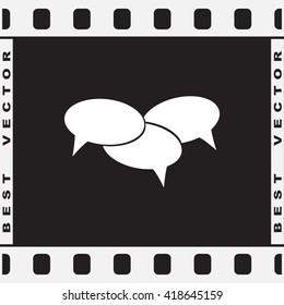 Speech bubble sign icons, vector illustration. Flat design style 