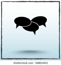 Speech bubble sign icons, vector illustration. Flat design style 