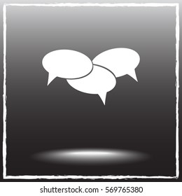Speech bubble sign icons, vector illustration. Flat design style 
