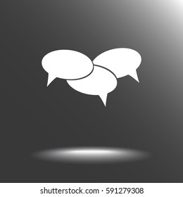 Speech bubble sign icons, vector illustration. Flat design style 