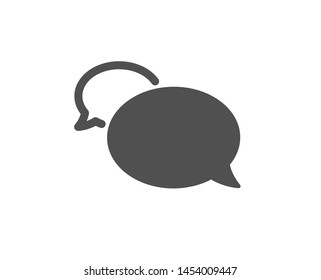 Speech bubble sign. Messenger icon. Chat message symbol. Classic flat style. Simple messenger icon. Vector