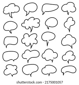 Speech bubble sign set icon. Vector illustration on white background.