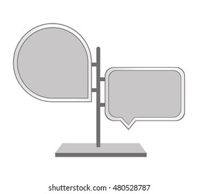 speech bubble signal traffic vector illustration design