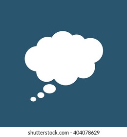 Speech bubble silhouette icon, Dialog balloon vector monochrome sign isolated