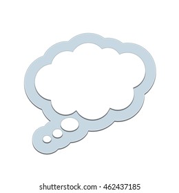 Speech bubble silhouette icon | Dialog balloon vector monochrome sign isolated