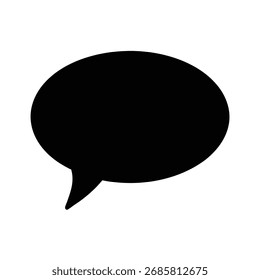 Speech bubble silhouette vector art illustration