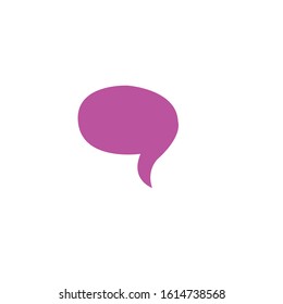 speech bubble simple clip art vector illustration