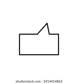 Speech Bubble Simple Outline Sign for Adverts. Suitable for books, stores, shops. Editable stroke in minimalistic outline style. Symbol for design 