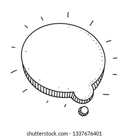 Speech Bubble in Sketch hand drawn style. Space for quote and text. Vector illustration.