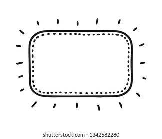 Speech Bubble in Sketch hand drawn style. Space for quote and text. Vector illustration.