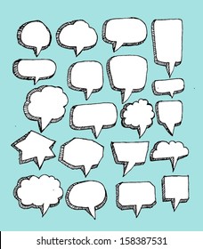 Speech Bubble Sketch Hand Drawn