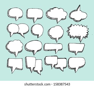 Speech Bubble Sketch hand drawn 