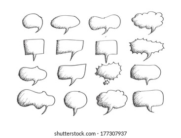 Speech Bubble Sketch hand drawn
