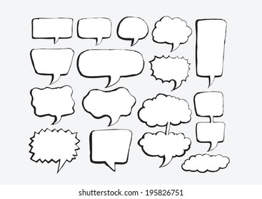 Speech Bubble Sketch hand drawn 