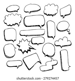 Speech Bubble Sketch hand drawn doodles