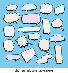 Speech Bubble Sketch hand drawn doodles