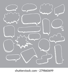 Speech Bubble Sketch hand drawn doodles