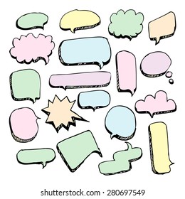 Speech Bubble Sketch hand drawn doodles