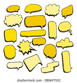 Speech Bubble Sketch hand drawn doodles