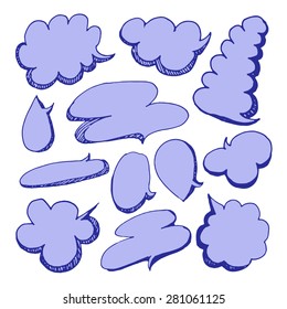 Speech Bubble Sketch hand drawn doodles
