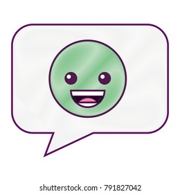 speech bubble smile emoticon face
