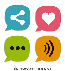 Speech bubble social media and chat