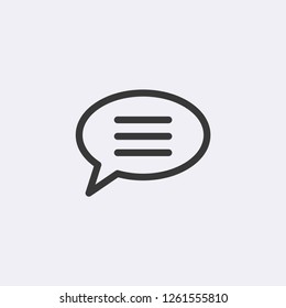 Speech bubble social media icon isolated on background. Chat symbol modern, simple, vector, icon for website design, mobile app, ui. Vector Illustration